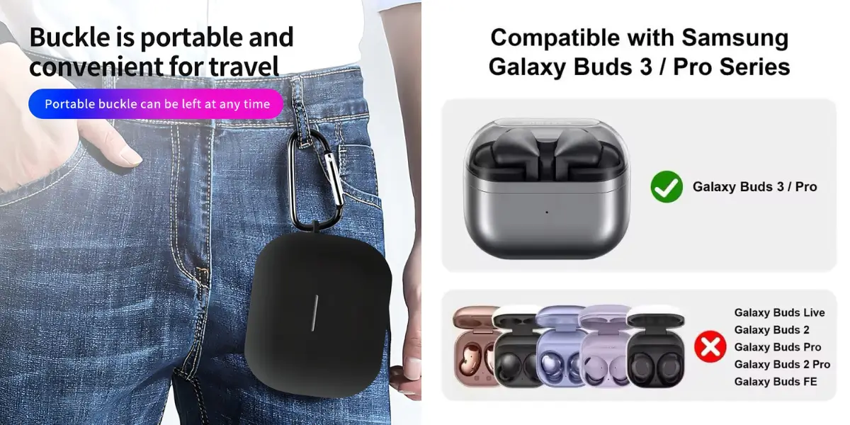 Samsung Galaxy Buds 3 Pro Silicone Protective Case Cover (3).webp